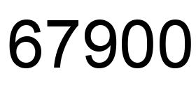 Number 67900 black image
