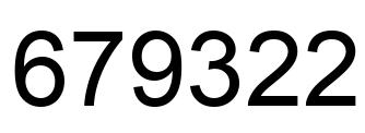 Number 679322 black image