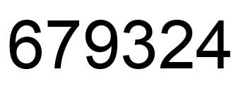Number 679324 black image
