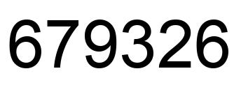 Number 679326 black image