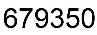 Number 679350 black image