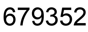 Número 679352 imagen negro