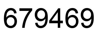 Number 679469 black image