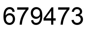Number 679473 black image