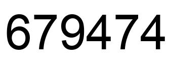 Number 679474 black image