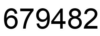 Number 679482 black image