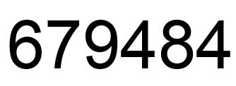 Número 679484 imagen negro