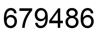Number 679486 black image