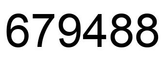 Number 679488 black image