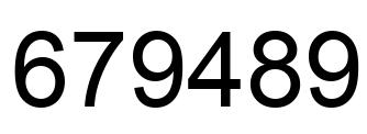 Number 679489 black image