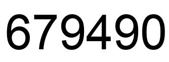 Number 679490 black image
