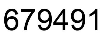 Number 679491 black image