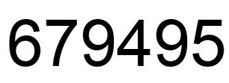 Número 679495 imagen negro
