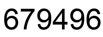 Número 679496 imagen negro