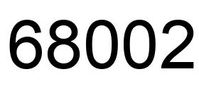 Número 68002 imagen negro