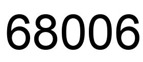 Número 68006 imagen negro
