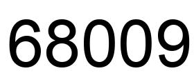 Número 68009 imagen negro