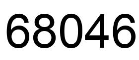 Number 68046 black image