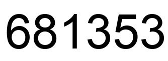 Número 681353 imagen negro