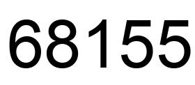 Number 68155 black image
