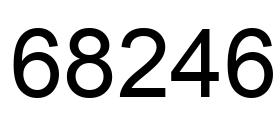 Number 68246 black image
