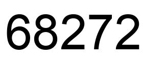Number 68272 black image