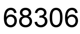 Número 68306 imagen negro