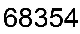 Number 68354 black image