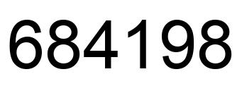 Number 684198 black image