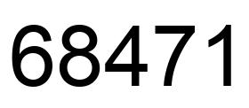 Number 68471 black image