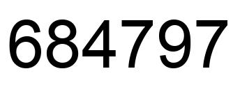 Number 684797 black image