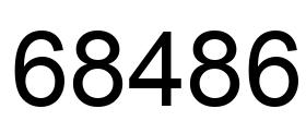 Número 68486 imagen negro