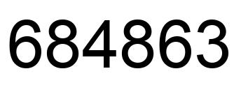 Number 684863 black image