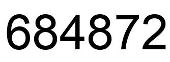 Number 684872 black image