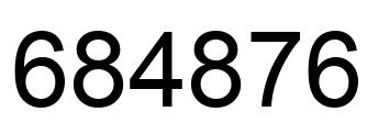 Number 684876 black image