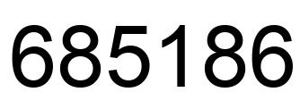 Number 685186 black image