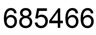 Number 685466 black image