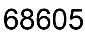 Number 68605 black image