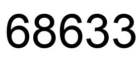 Number 68633 black image