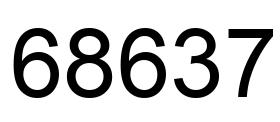 Number 68637 black image