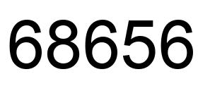 Number 68656 black image