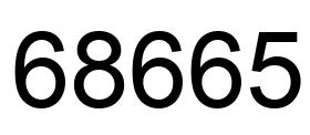 Número 68665 imagen negro