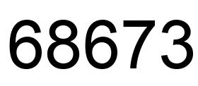 Number 68673 black image