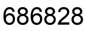 Número 686828 imagen negro