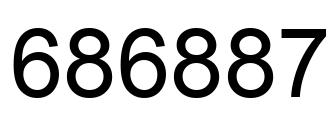 Number 686887 black image