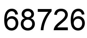 Number 68726 black image