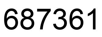 Number 687361 black image