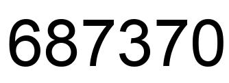 Number 687370 black image