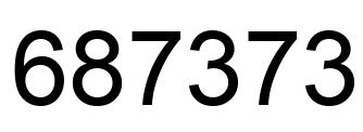 Number 687373 black image