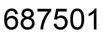 Número 687501 imagen negro